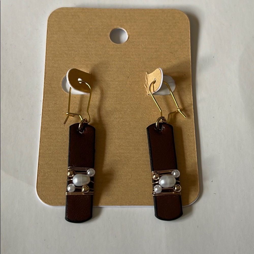 Hand-made earrings,